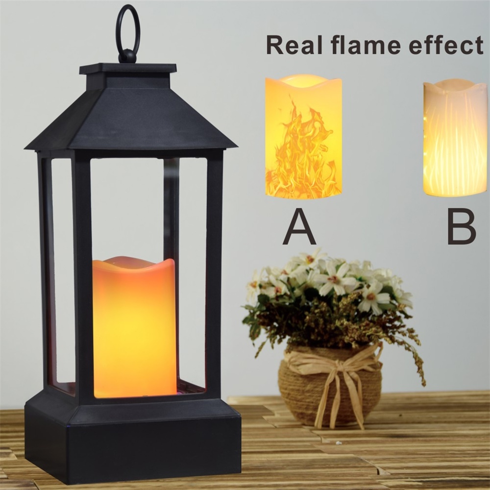 27128 Garden Decoration Solar LED Flickering Candle Lantern 