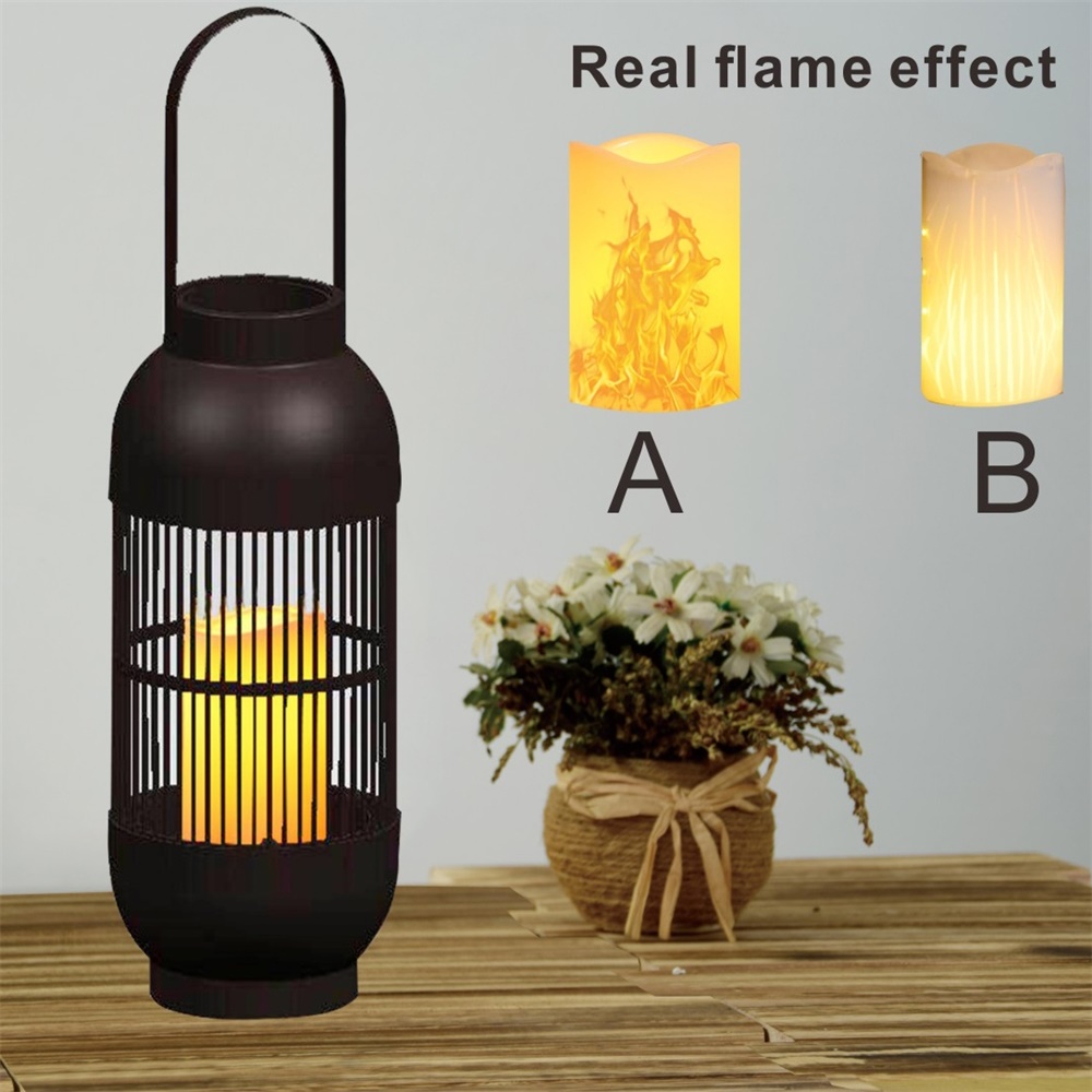 27133 Indoor Outdoor Hanging Flameless Solar LED Decoration Candle Lantern 