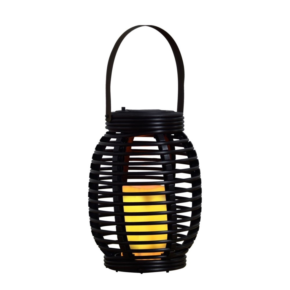 27179 Yard Decoration Plastic Vintage Solar LED Candle Lantern 