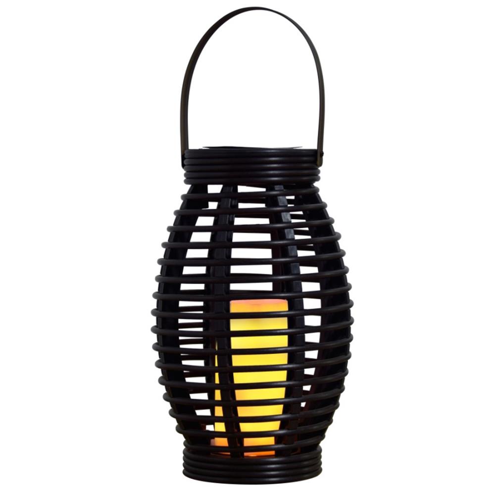 27180 Chinese Factory Vintage Plastic Solar LED Candle Lantern