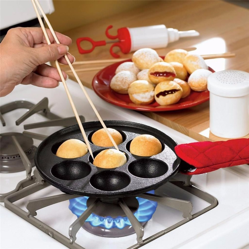 WT113 Cast iron rust proof takoyaki pan octopus fried ball frying pan