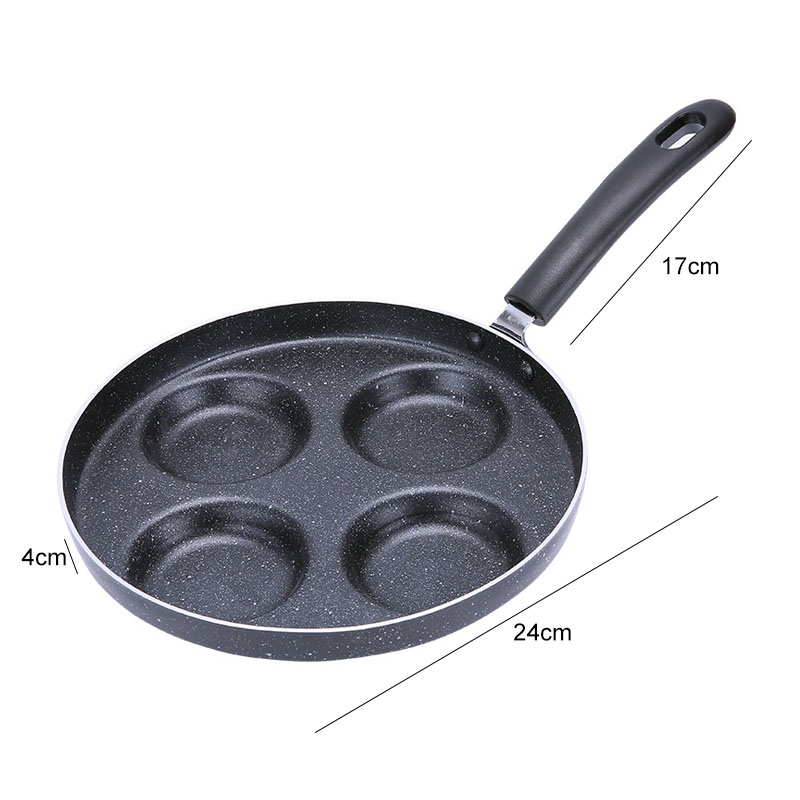 WT133 10/11inch Nonstick Frying Pan 4 units Cookware Fry Pan for Egg Pancake Steak Cooking Pan Pot for Gas Cooker Grill Skillet Pan