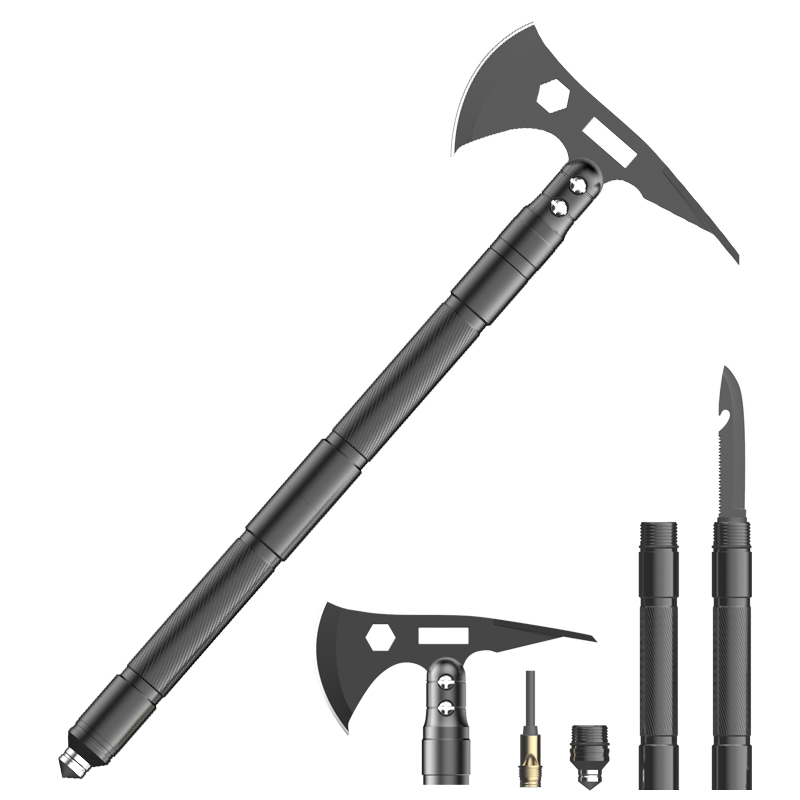WT137 Multifunctional Tactical Hiking Military Survival Tool Hammer Axe Multitool for Camping