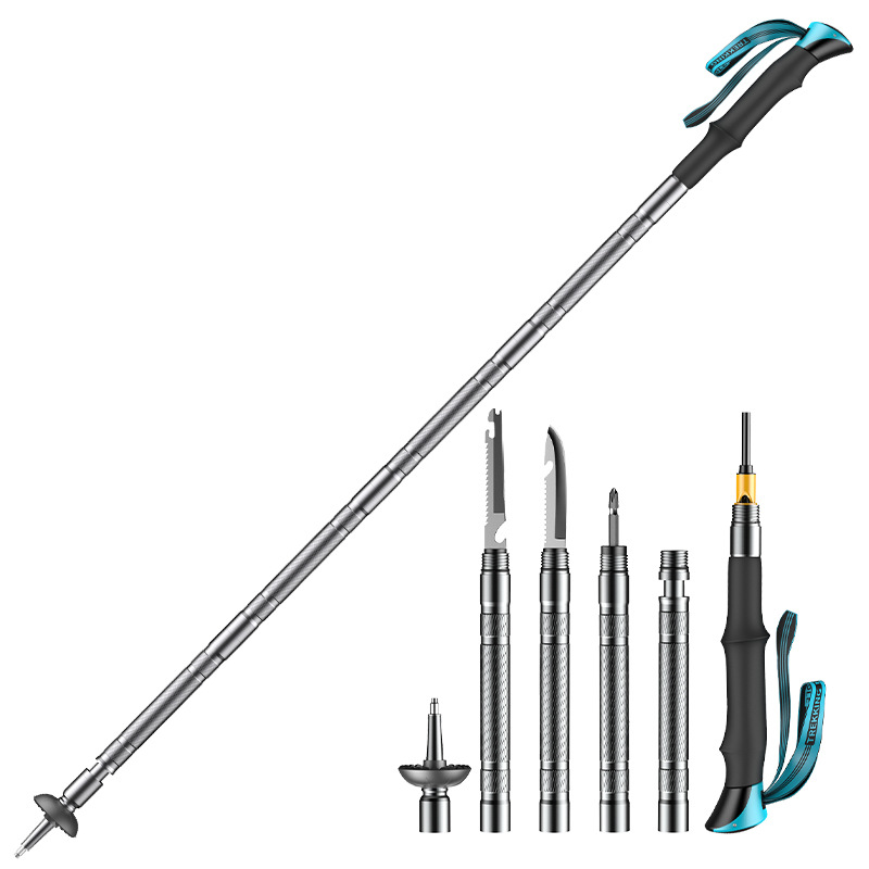 WT138 Trekking poles camping multi-functional folding outside camping outdoor sports equipment