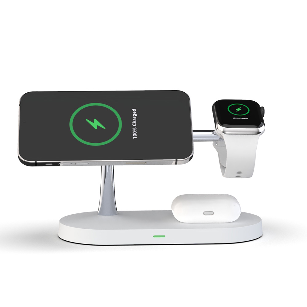 WT183 4 In 1 Wireless Charging Magnetic Bracket Wireless Charge Stand For iPhone 13 12 Series Device Apple Watch Air Pods Phone Stand