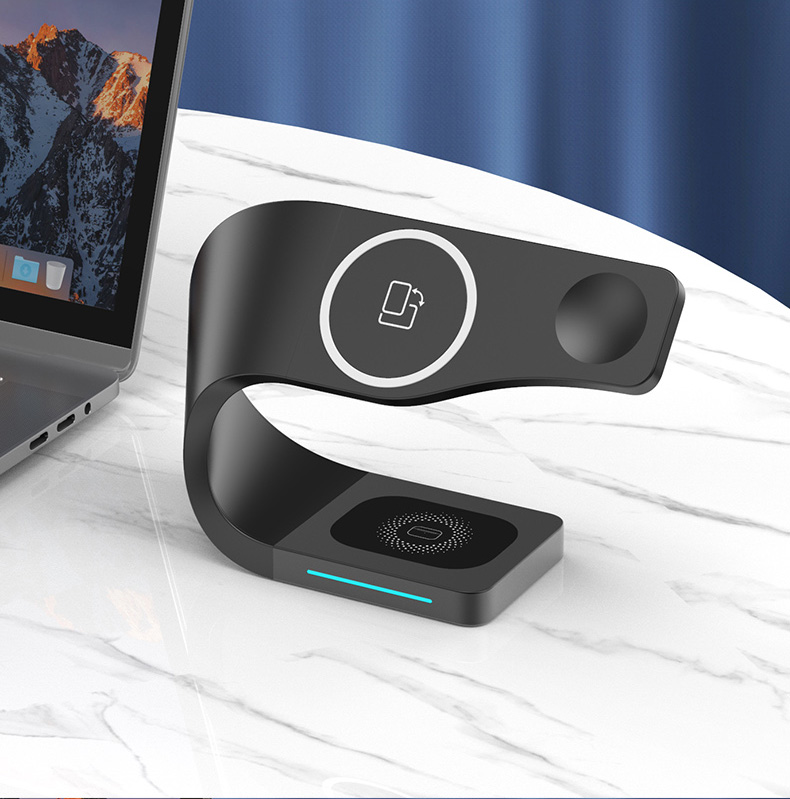 WT188 15W Magnetic Wireless Charging Stand 4 in 1 For iPhone 13 12 11 Apple Watch Airpods Android Dock Station Wireless Quick Charger