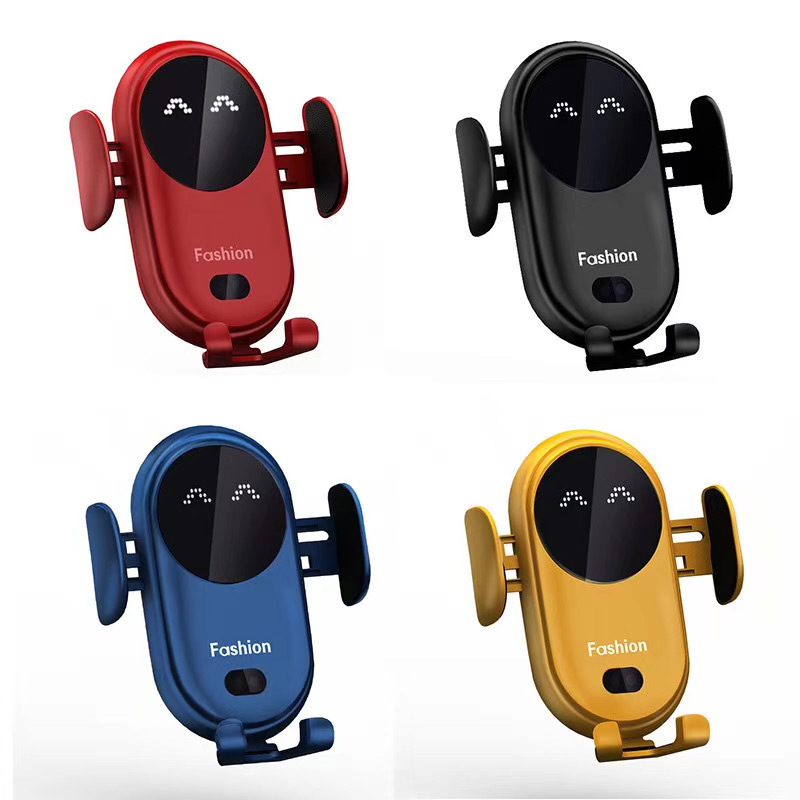 WT197  Car Charger Holder Fast Wireless Charging Stand Charger Auto Infrared Sensor LED Mobile Phone Holder In Car Mount Air Vent