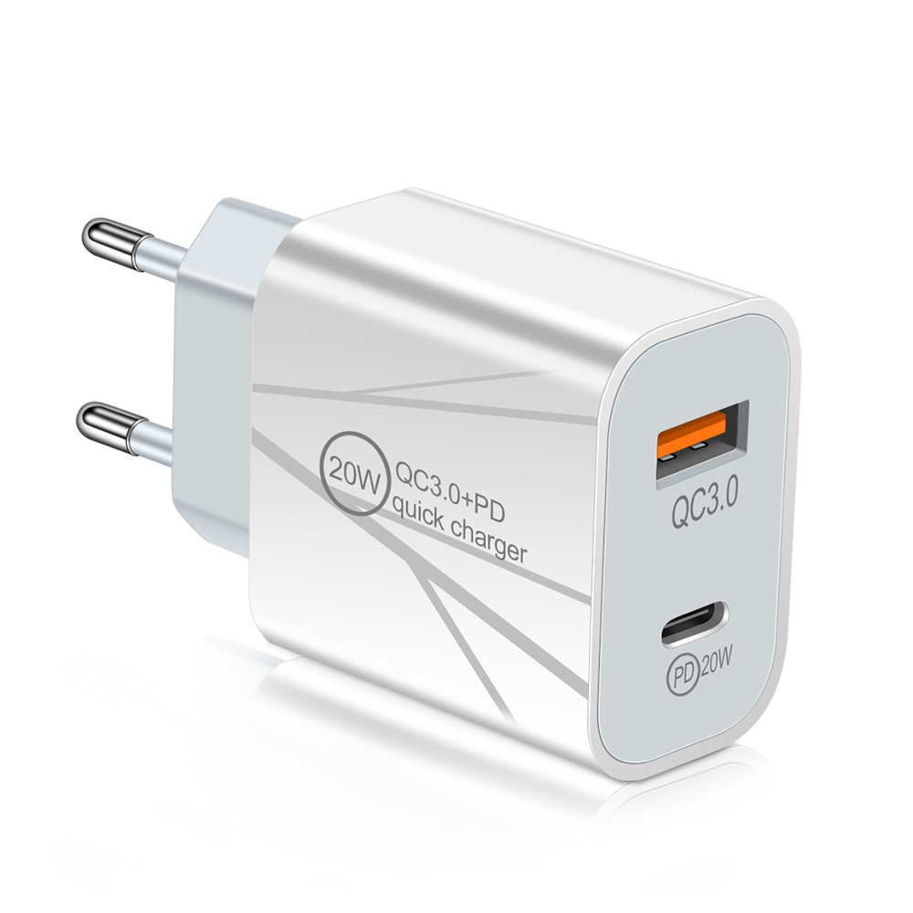 WT205 PD 20W Mobile Phone Charger Quick Charge QC 3.0 Fast Charging EU UK US Plug Adapter Wall Charger For iPhone 13 Samsung Xiaomi