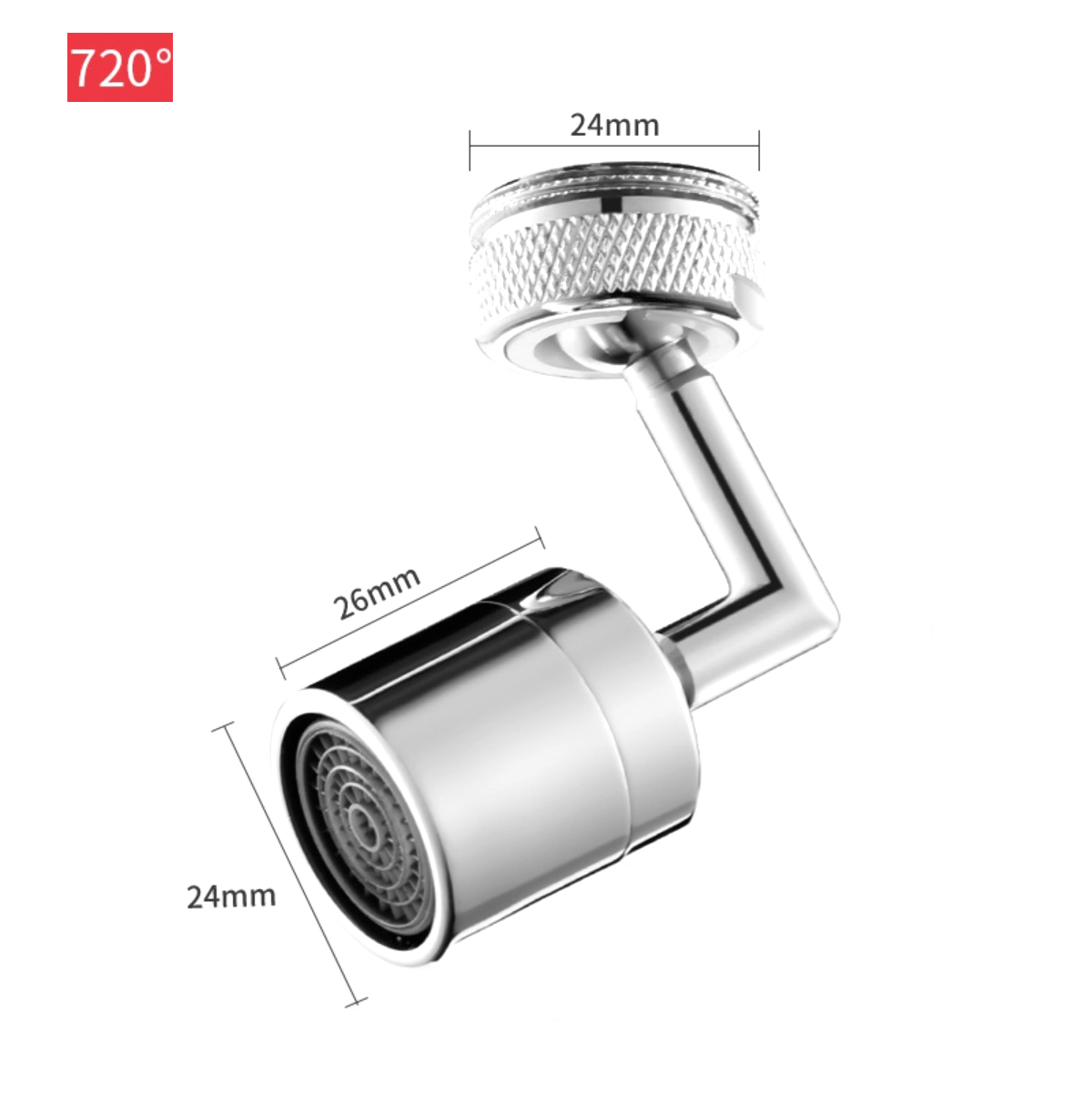 WT218 Universal Splash Filter Faucet Spray Head 720 Degree Water Faucet Extender Bubbler Faucet Aerator Sprayer Bathroom Accessories