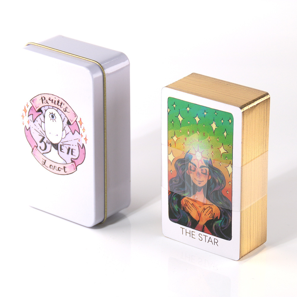 WT006 Hot stamping process high-grade iron box tarot brand