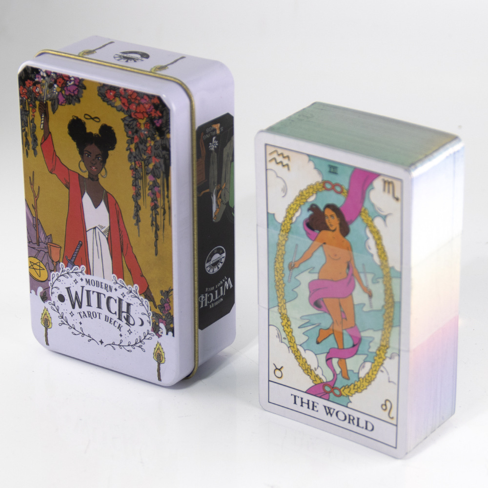 WT007 Hot stamping process high-grade iron box tarot brand