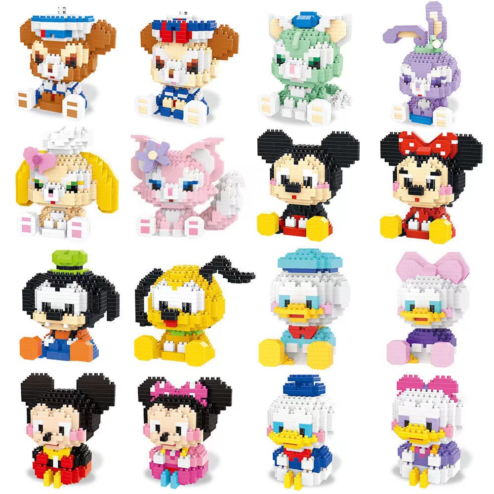 WT065 LEGO cartoon doll Mickey Star Delu astronaut micro-particle building blocks