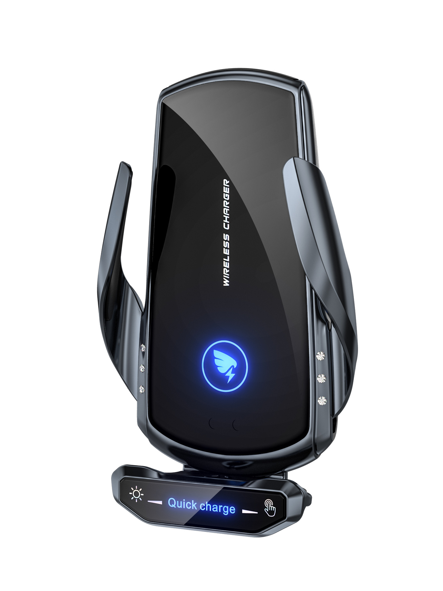 WT106 Magic clip infrared induction car mobile phone bracket intelligent wireless charging magnetic navigation bracket