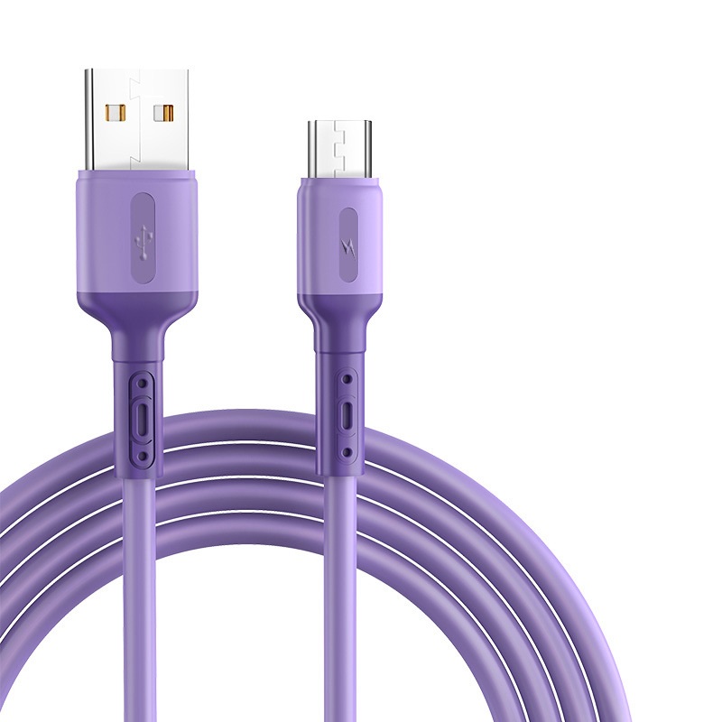 WT112 Liquid soft glue data cable mobile phone charging cable 3A super fast charging