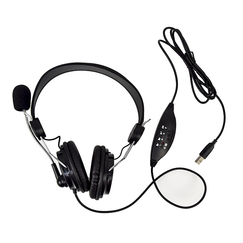 WT129 Head-mounted USB plug computer headset headset