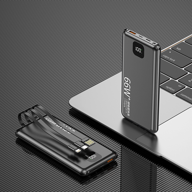 WT138 The charging treasure comes with a super fast charging cable with a super capacity of 10000 mAh and 66W mirror surface