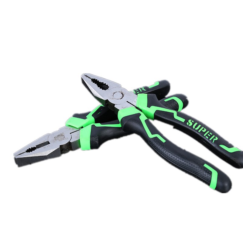 WT145 8 inch steel wire pliers 45 ladle plastic handle household wire pliers spot hardware tool pliers