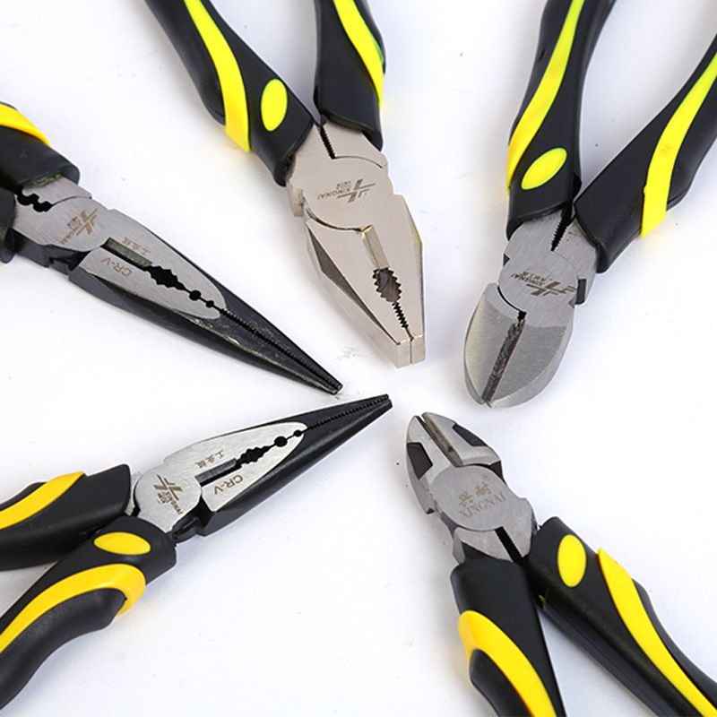 WT146 Labor-saving vise multi-labor saving wire pliers set handle pliers 8 inch nickel plated steel manual pliers
