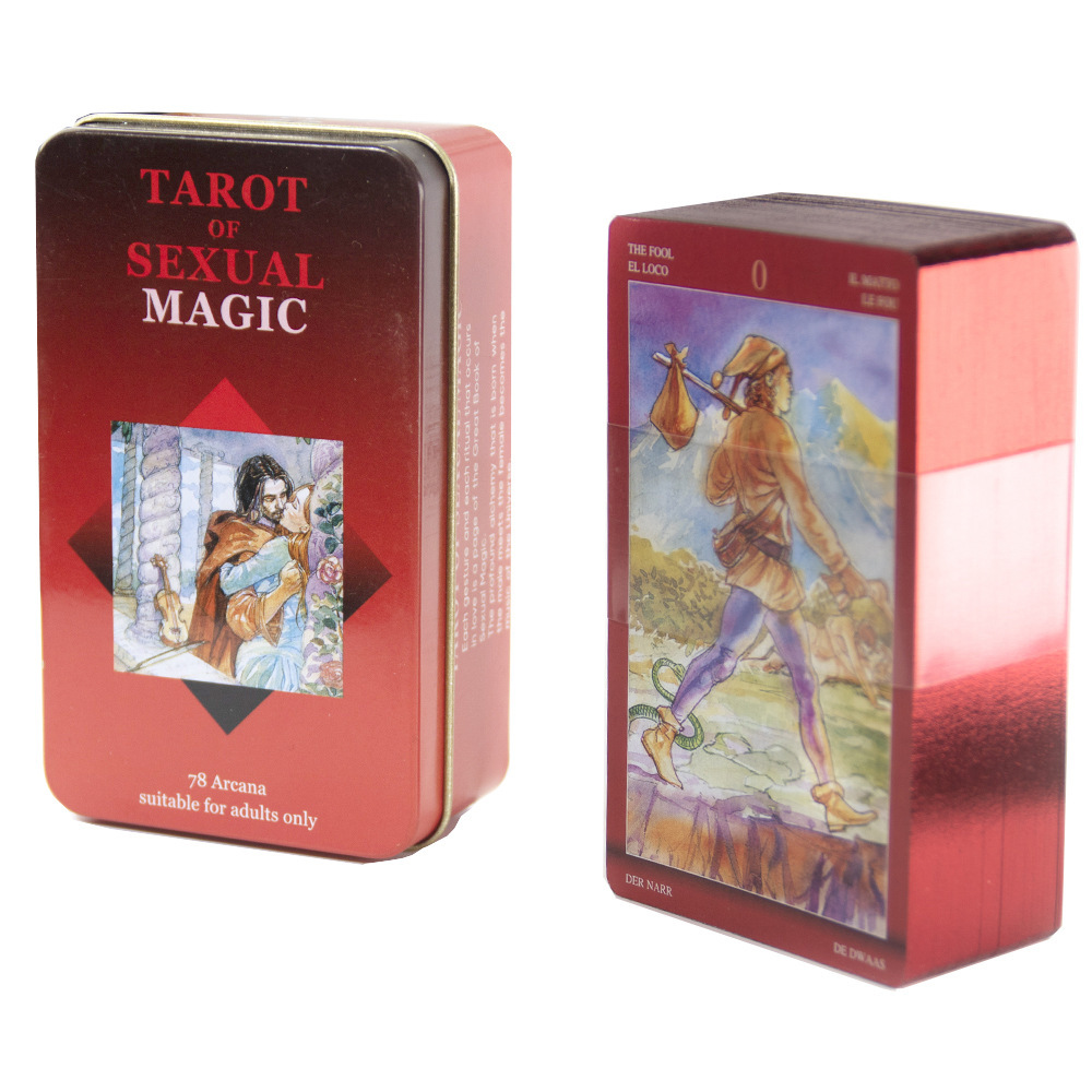 WT001 Hot stamping process high-grade iron box tarot brand
